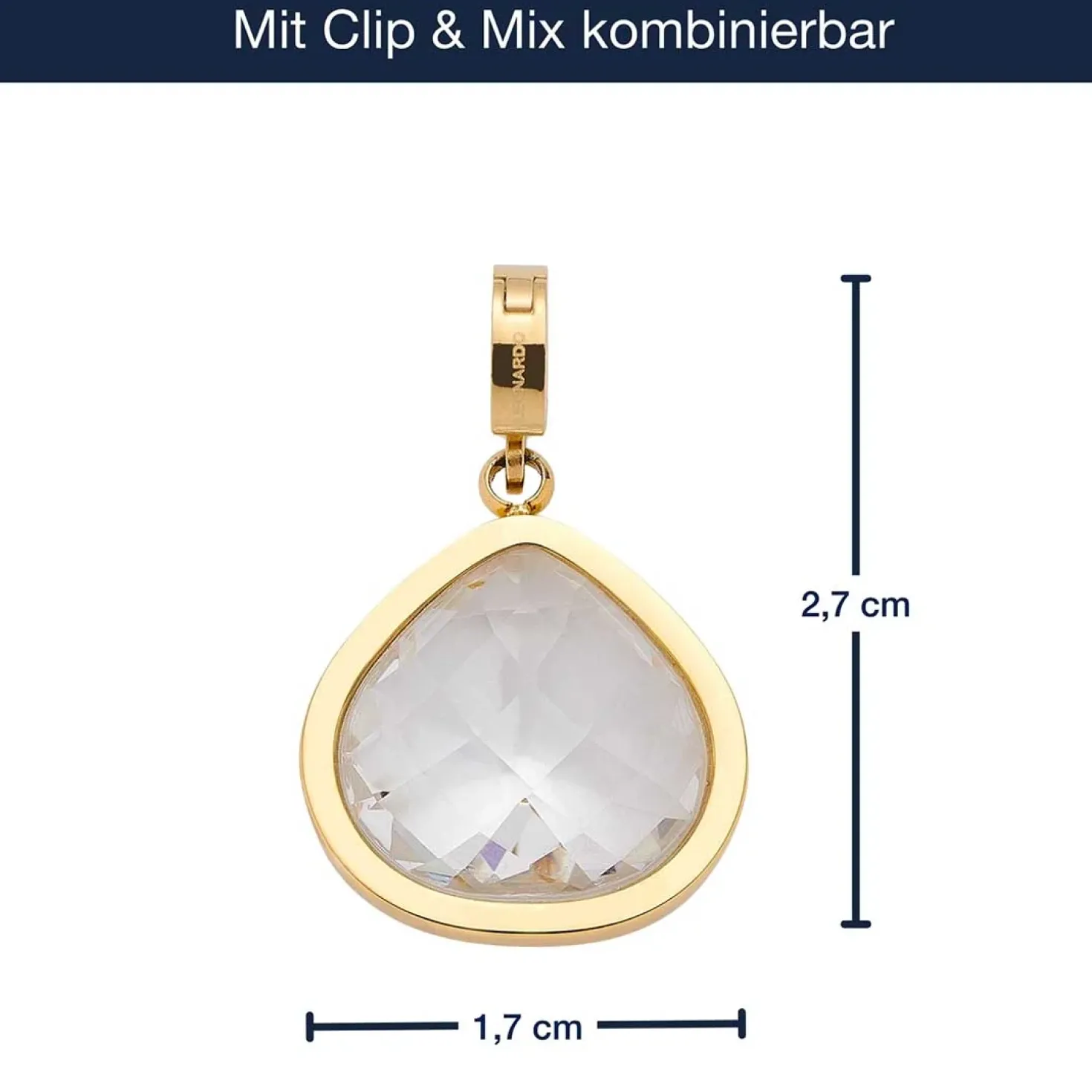 Anhänger JUVINGA WHITE Clip & Mix gold