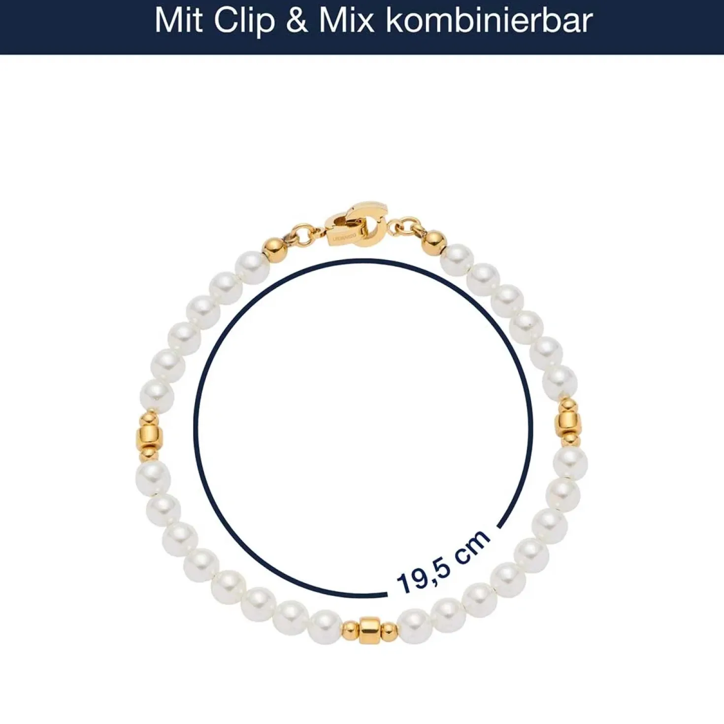 Armband CHRISTA Clip & Mix gold