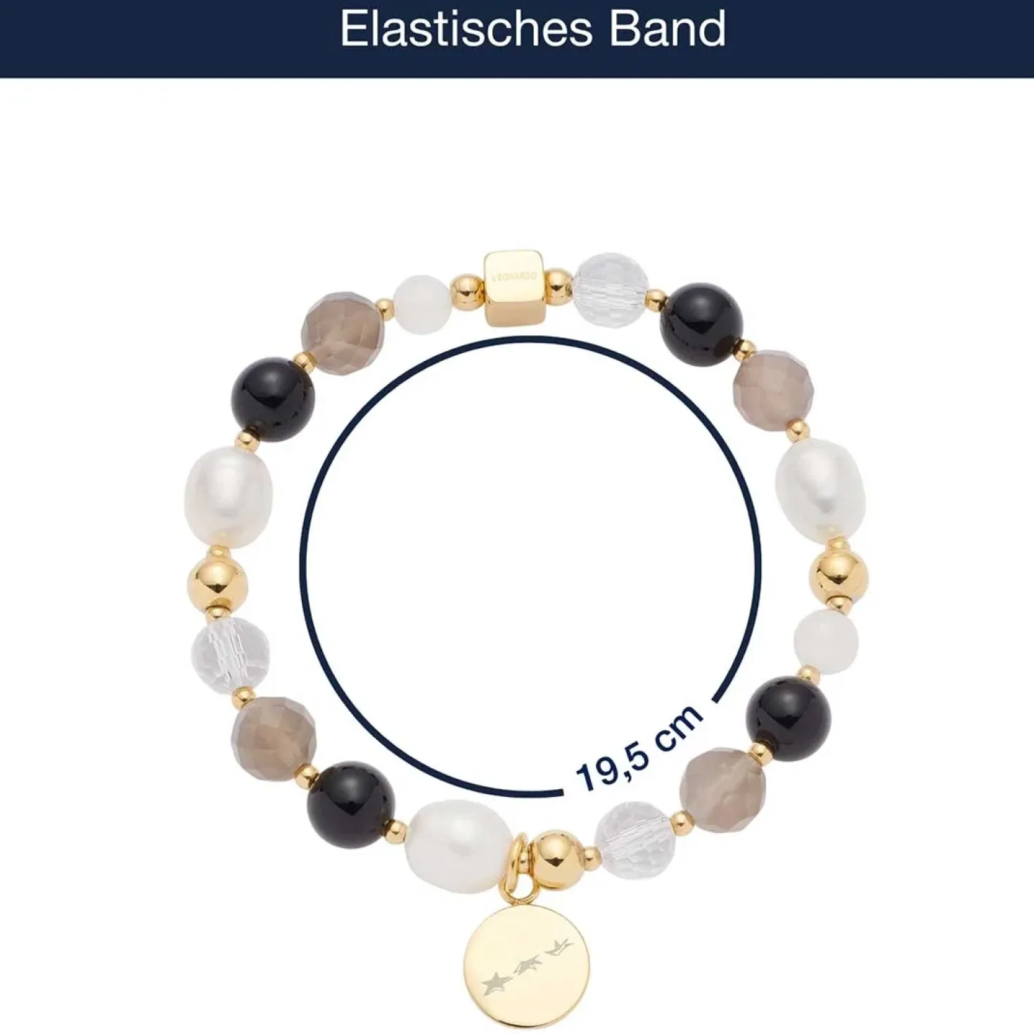 Armband HOPE gold/grau