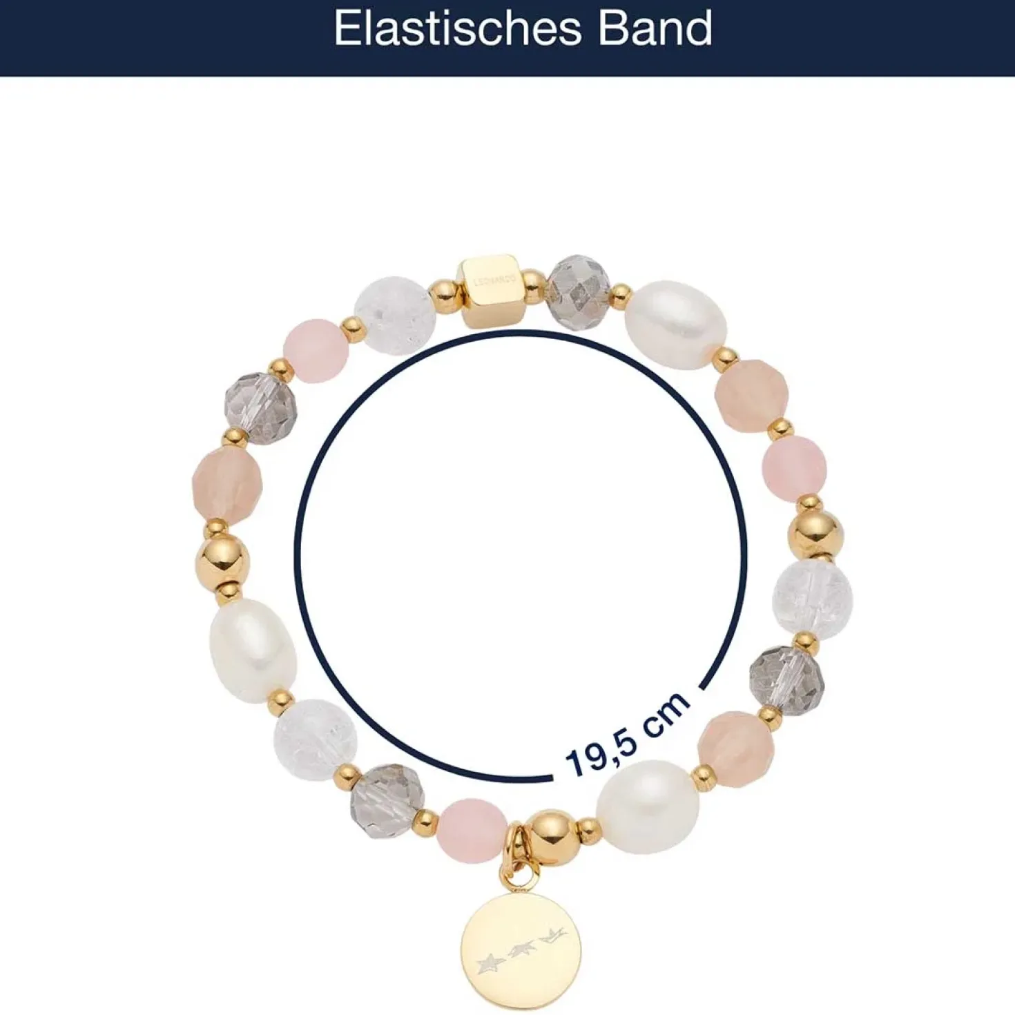 Armband HOPE gold/rose