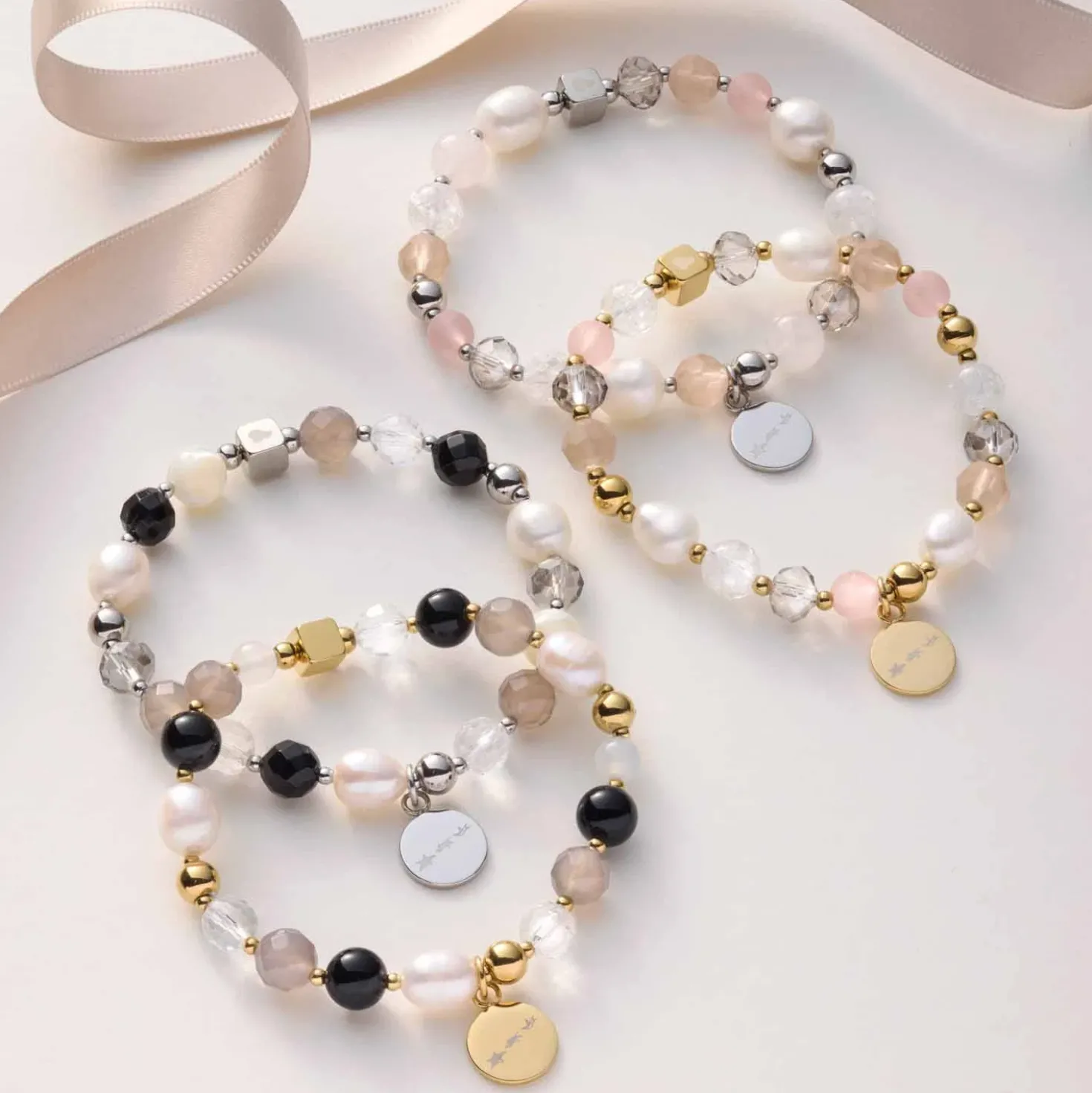 Armband HOPE silber/rose