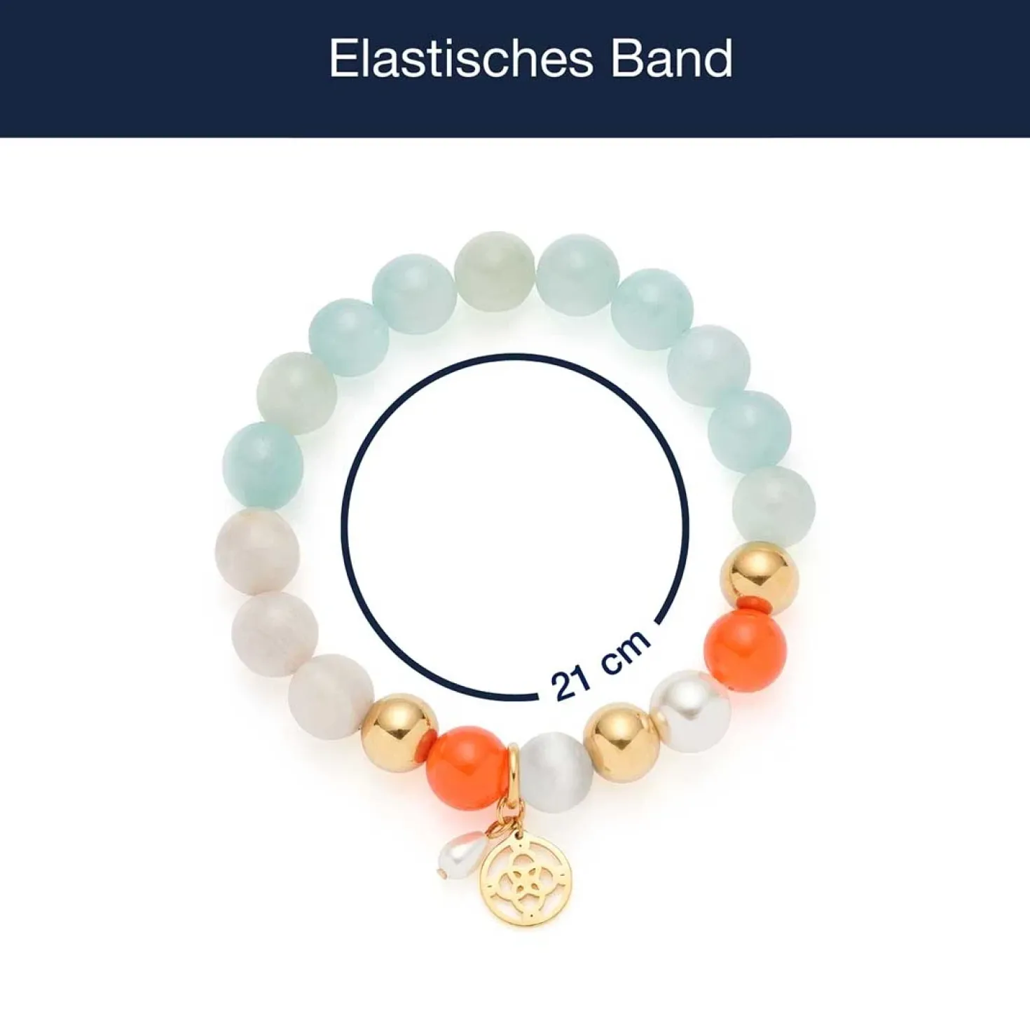 Armband SOLERA gold blau