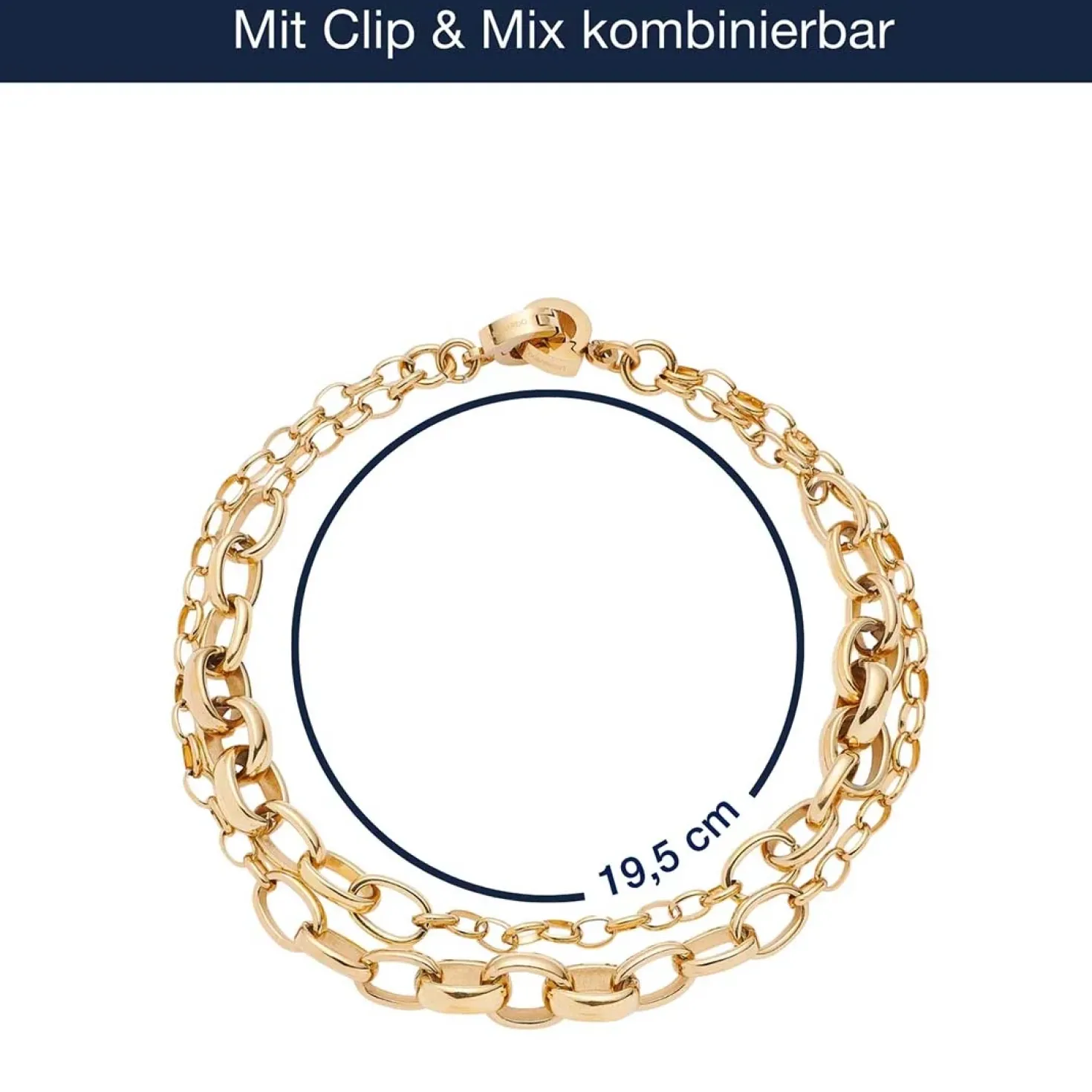 Armband SUZANNE Clip & Mix gold