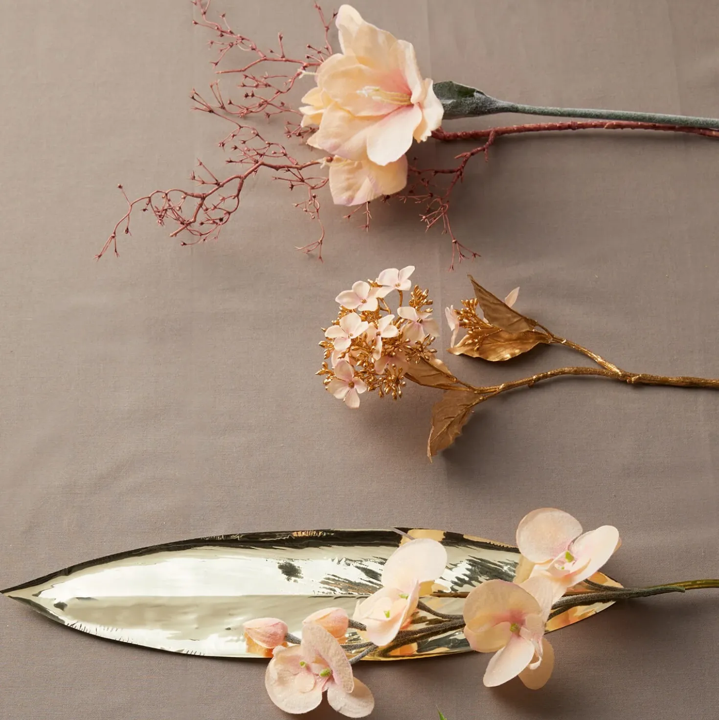 Blatt FIORE 90 cm champagner