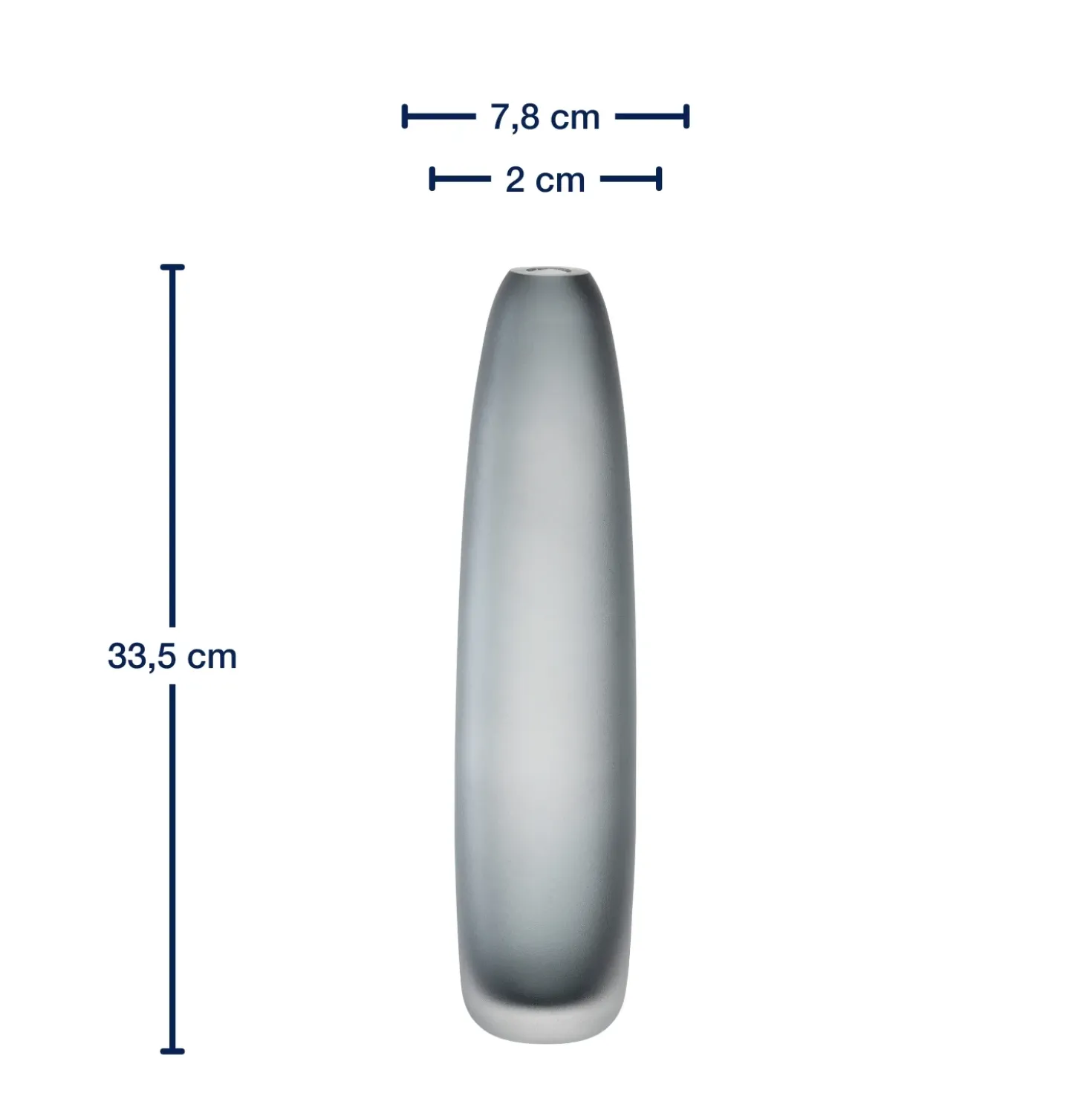 Bodenvase BELLAGIO 34 cm anthrazit
