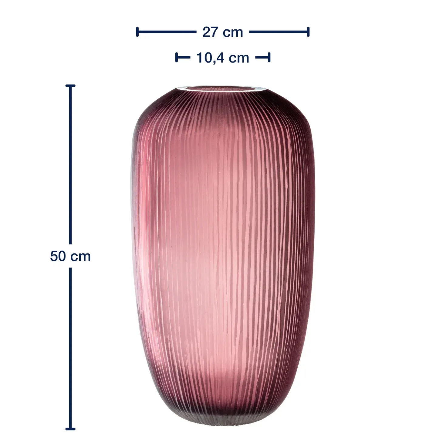 Bodenvase BELLAGIO 52 cm beere