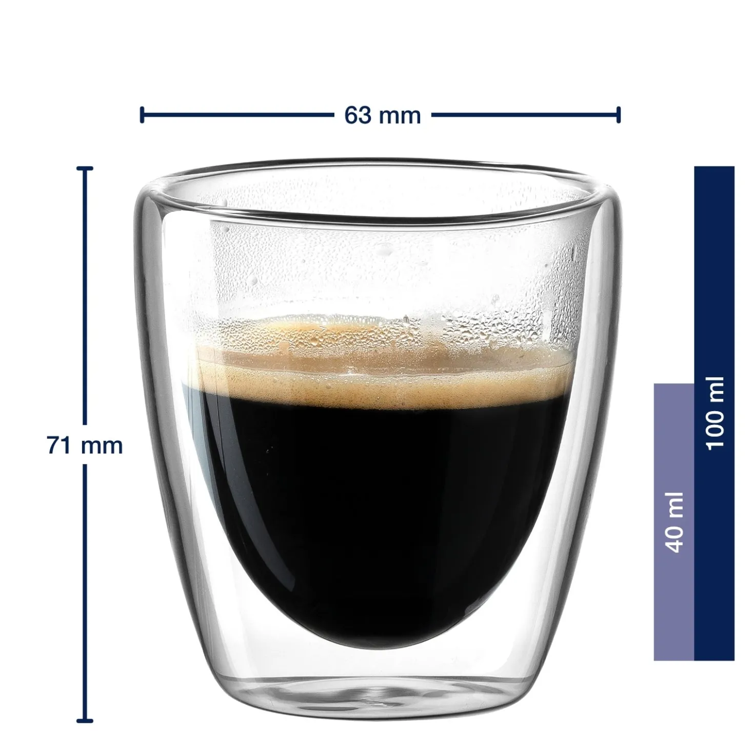 Doppelwandbecher Espresso DUO 100 ml 2er Set