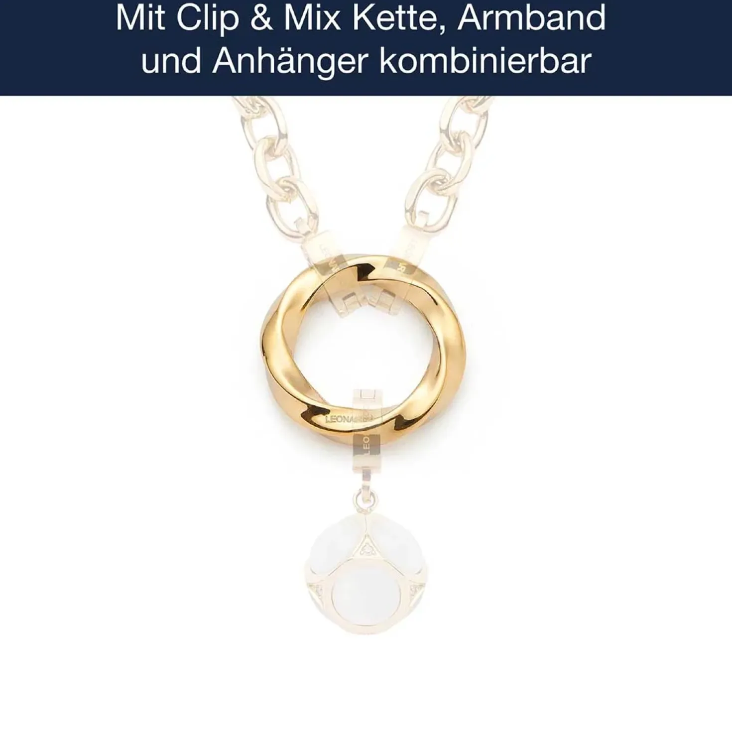 Edelstahlring LOTTI Clip & Mix gold