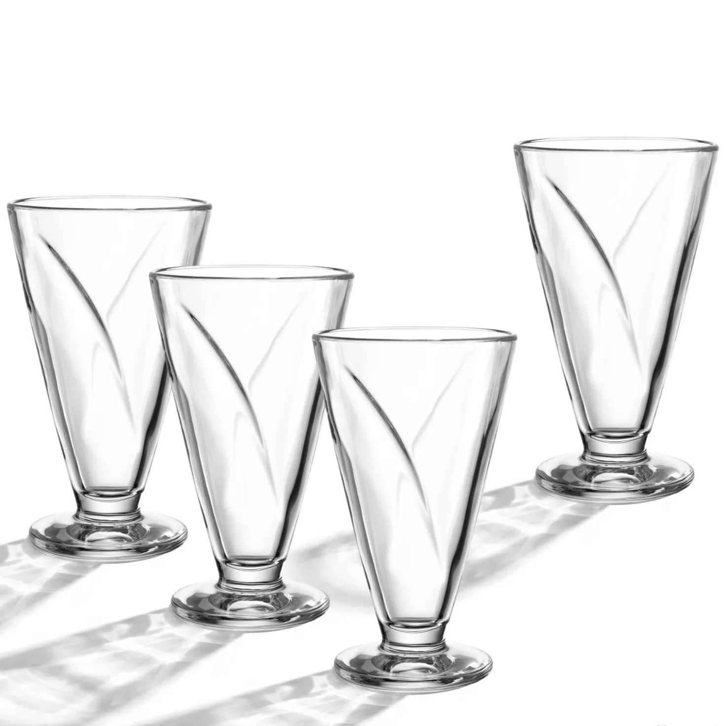 Eisbecher aus Glas CONO 360 ml 4er-Set