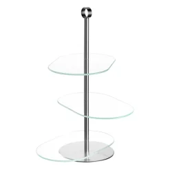 Etagere CENA silber asymetrisch 3-teilig