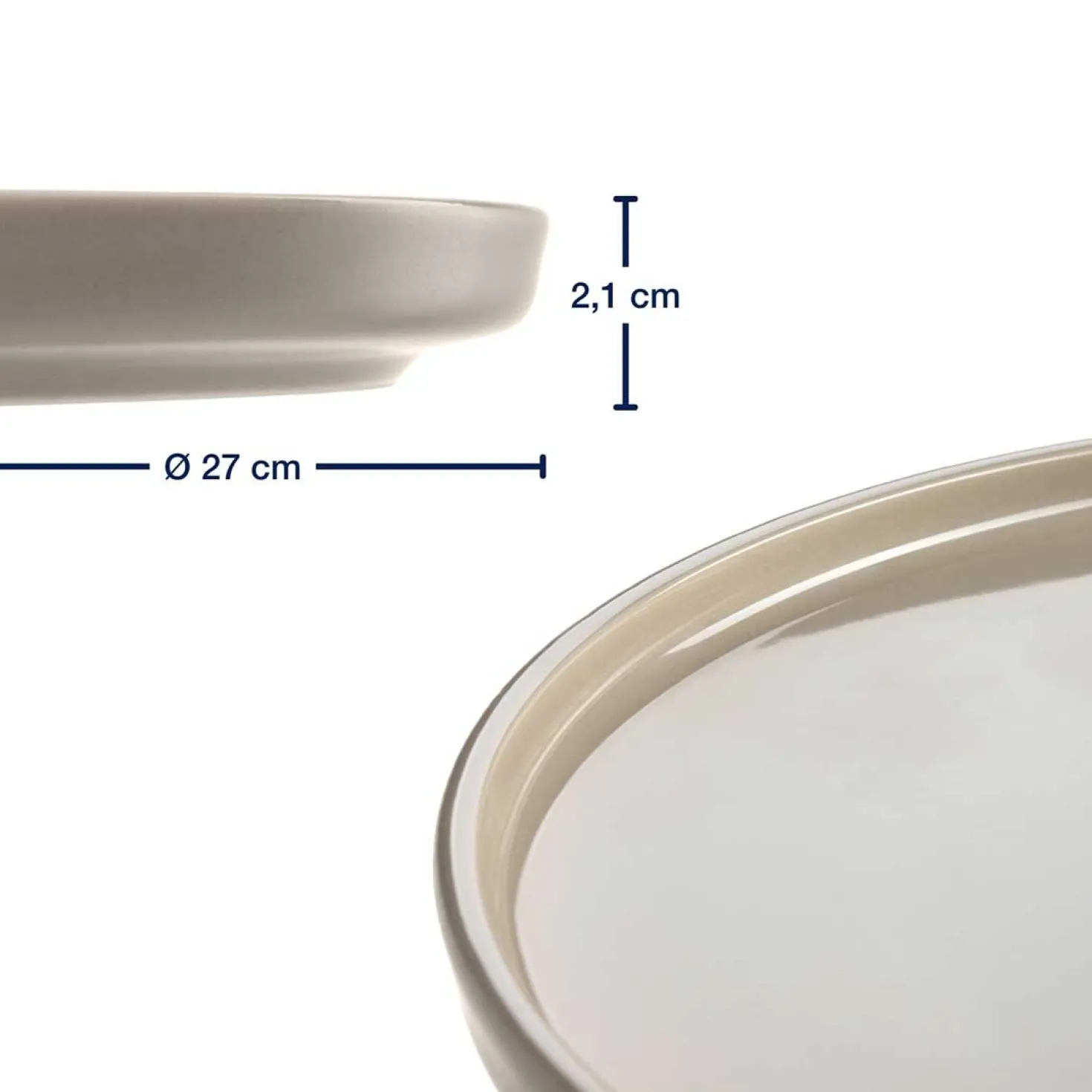 Geschirrset ROMA beige 12-teilig