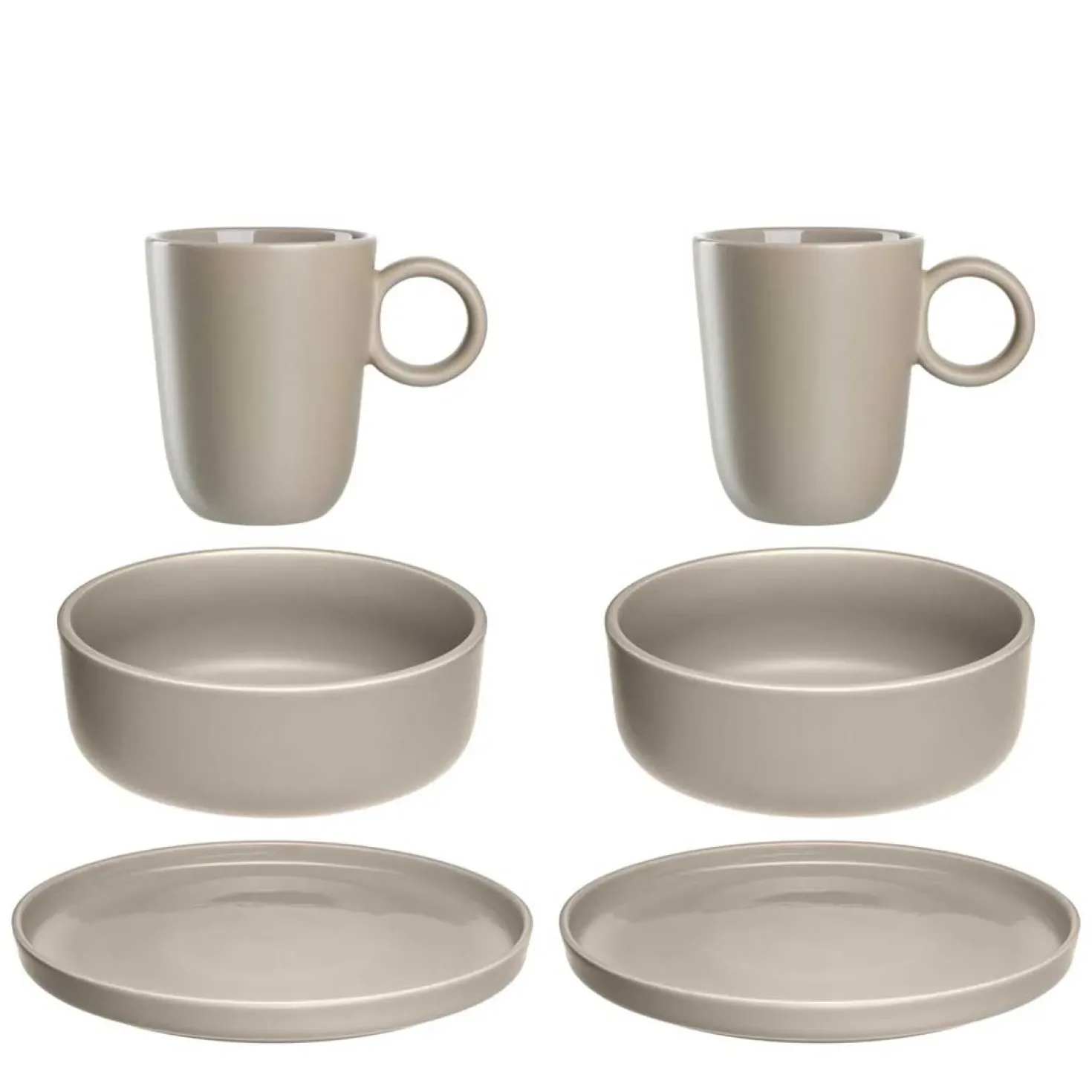 Geschirrset ROMA beige 6-teilig