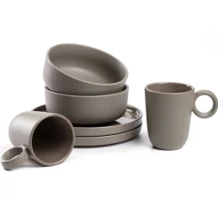Geschirrset ROMA taupe 6-teilig