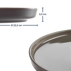 Geschirrset ROMA taupe 6-teilig