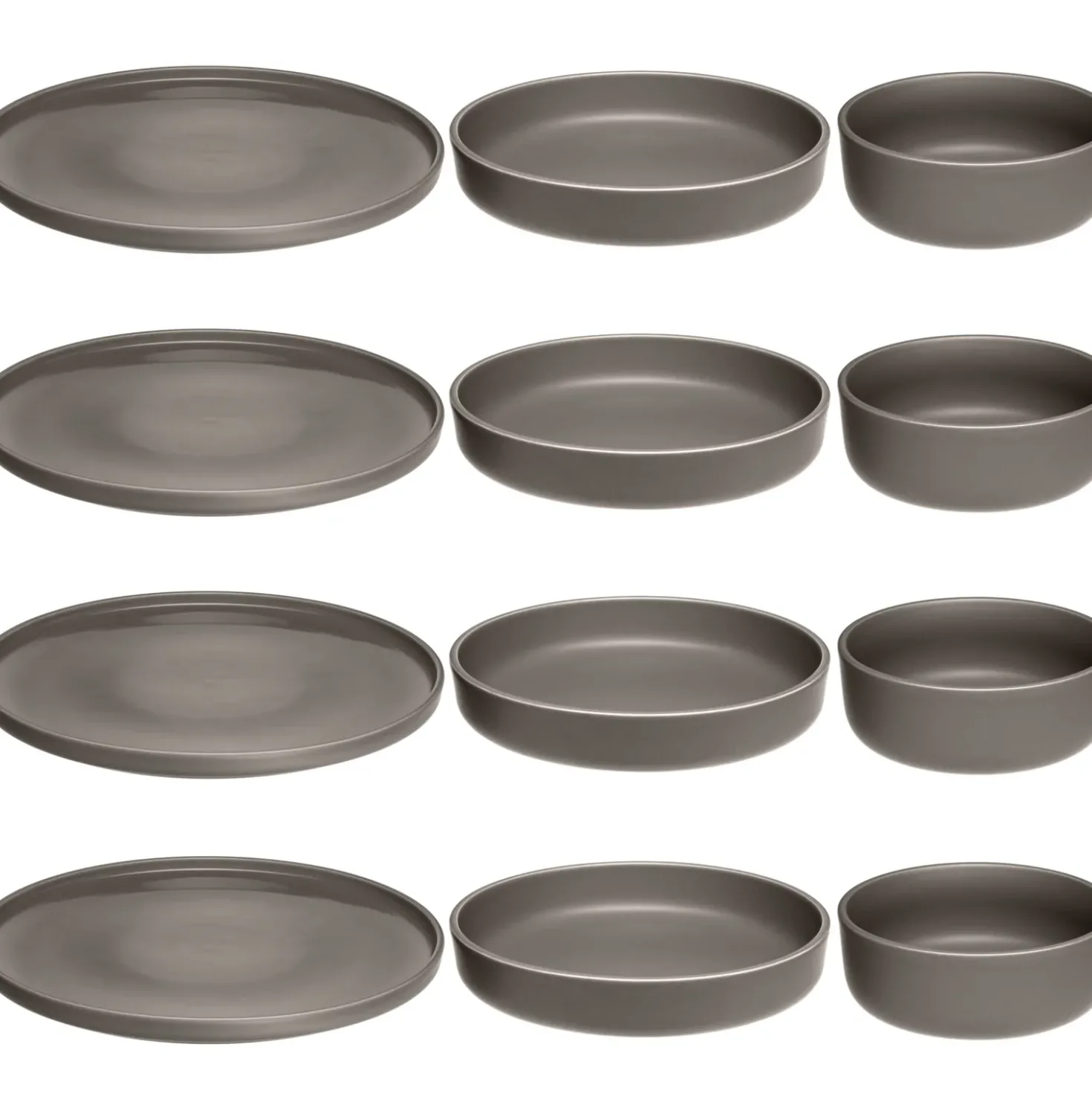 Geschirrset ROMA taupe 12-teilig
