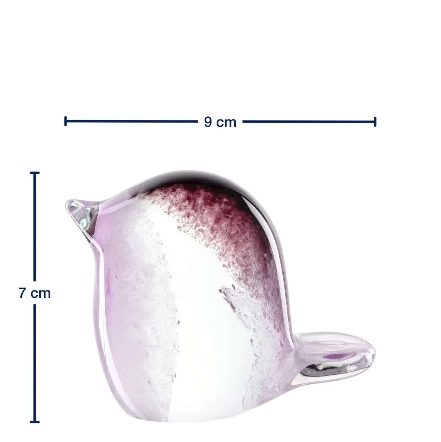 Glasvogel VIVACE 7 cm rosé/lila