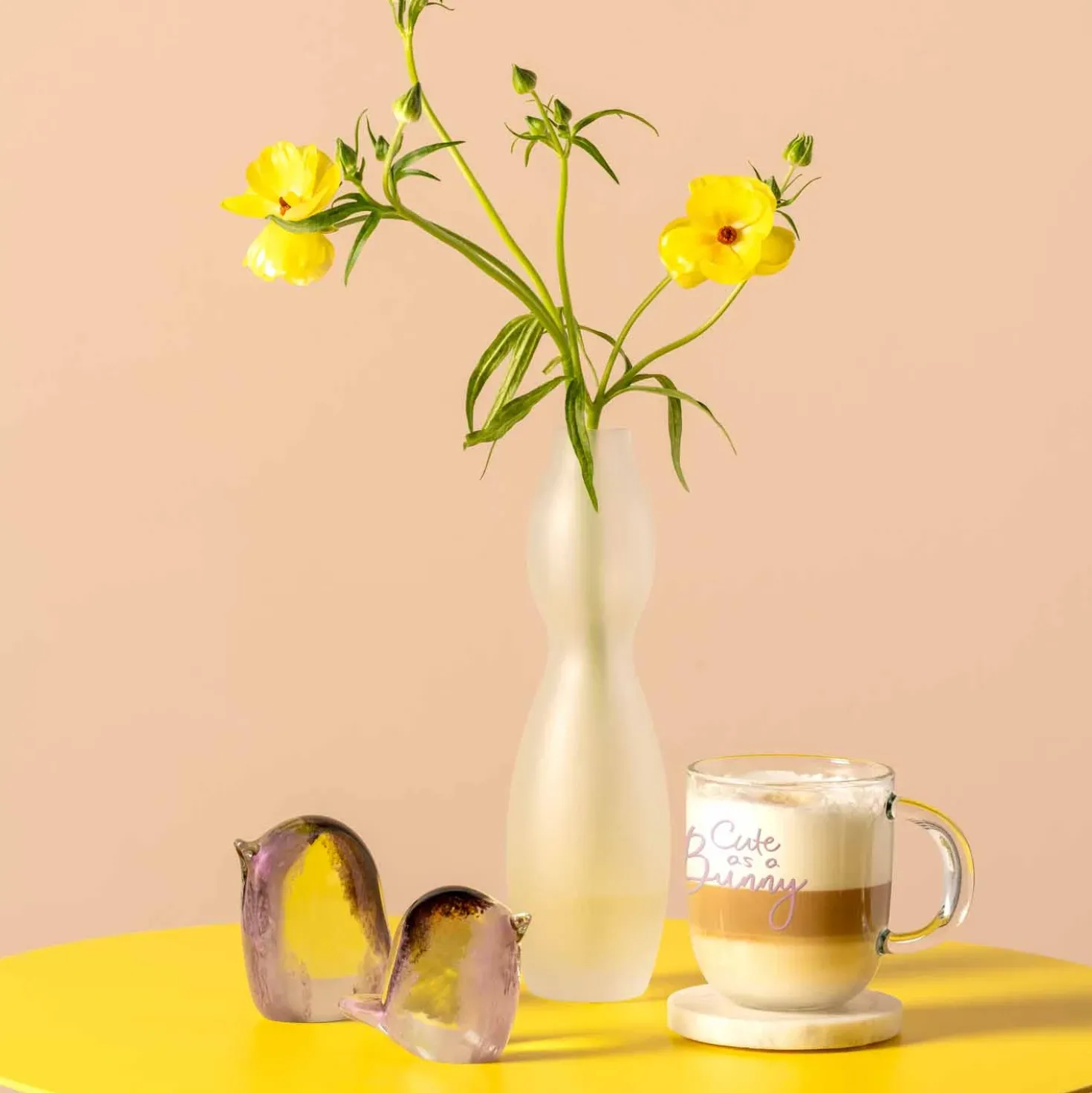 Glasvogel VIVACE 7 cm rosé/lila