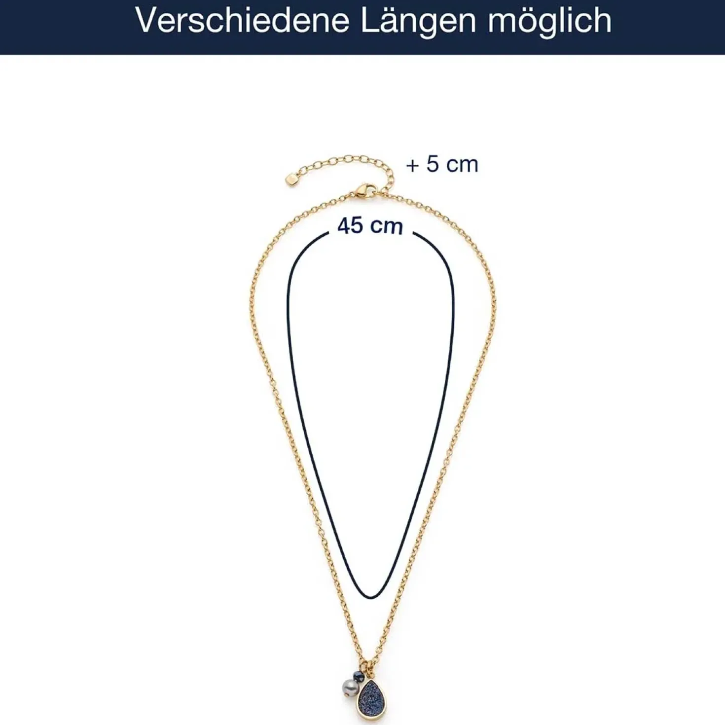 Halskette ALINE 45 cm gold