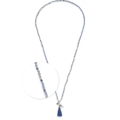 Halskette DONNA 80 cm blau Sommer