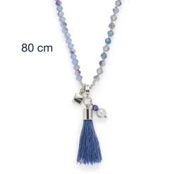 Halskette DONNA 80 cm blau Sommer