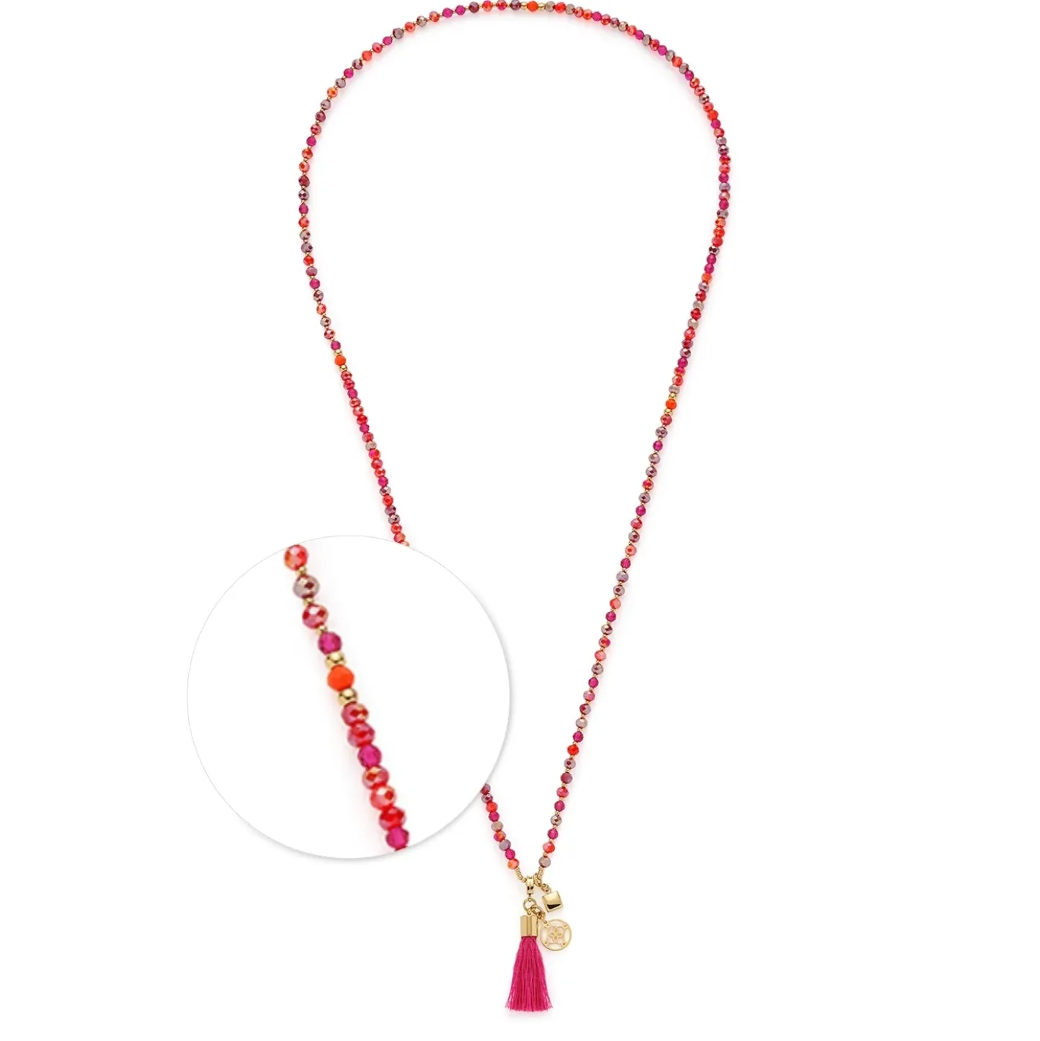 Halskette DONNA 80 cm pink Sommer