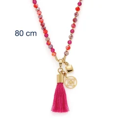 Halskette DONNA 80 cm pink Sommer
