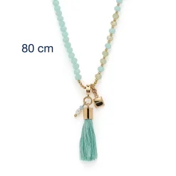 Halskette DONNA 80 cm türkis Sommer
