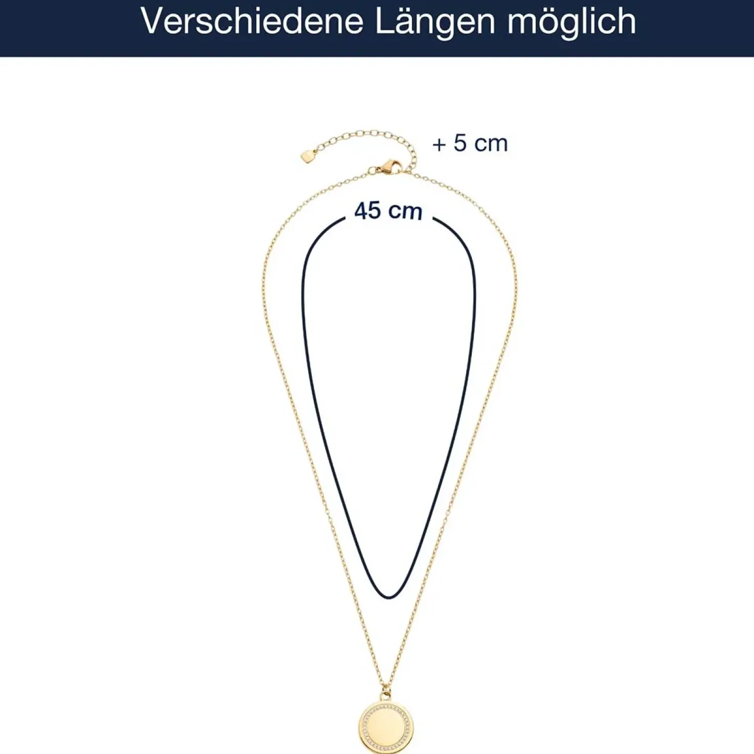 Halskette FERRARA 45 cm gold