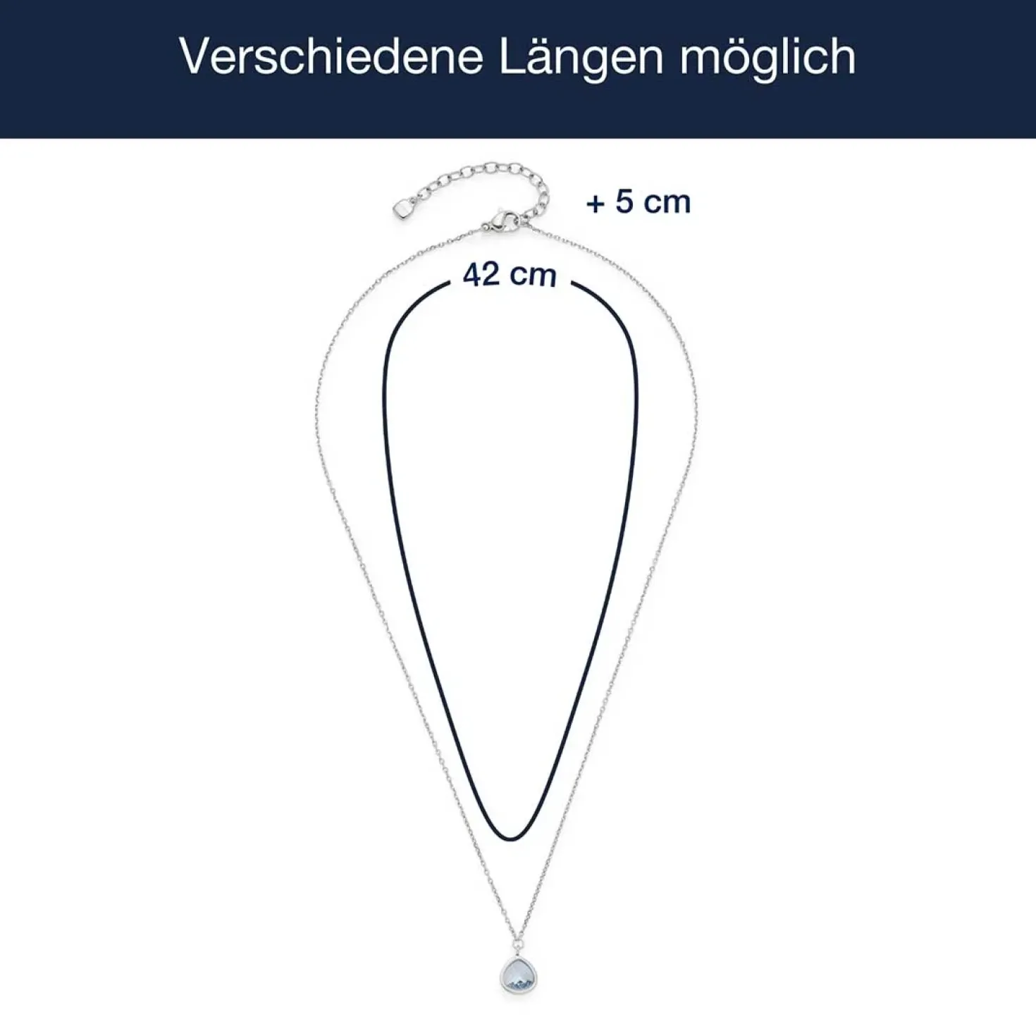Halskette INDRA 42 cm blau CIAO