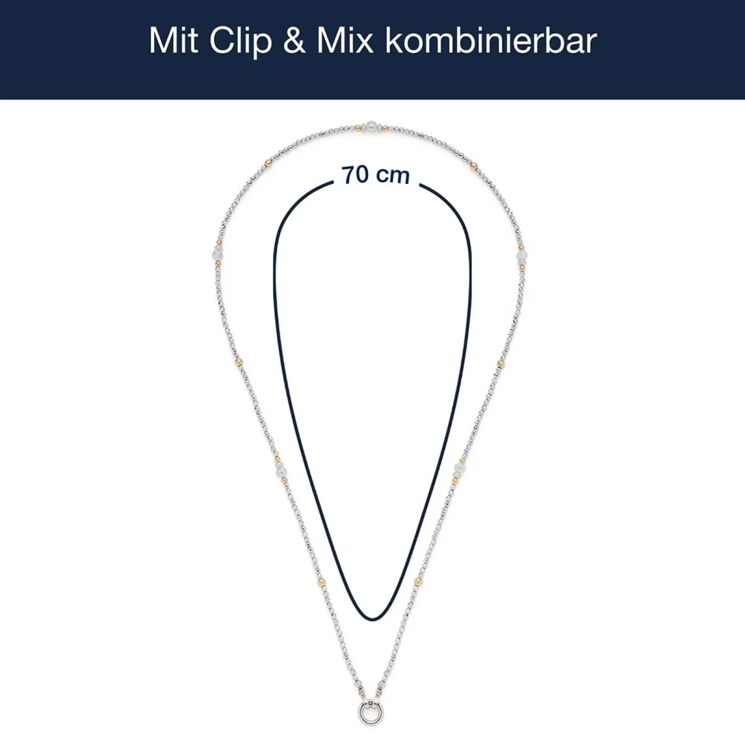 Halskette NOURA 70 cm Clip & Mix