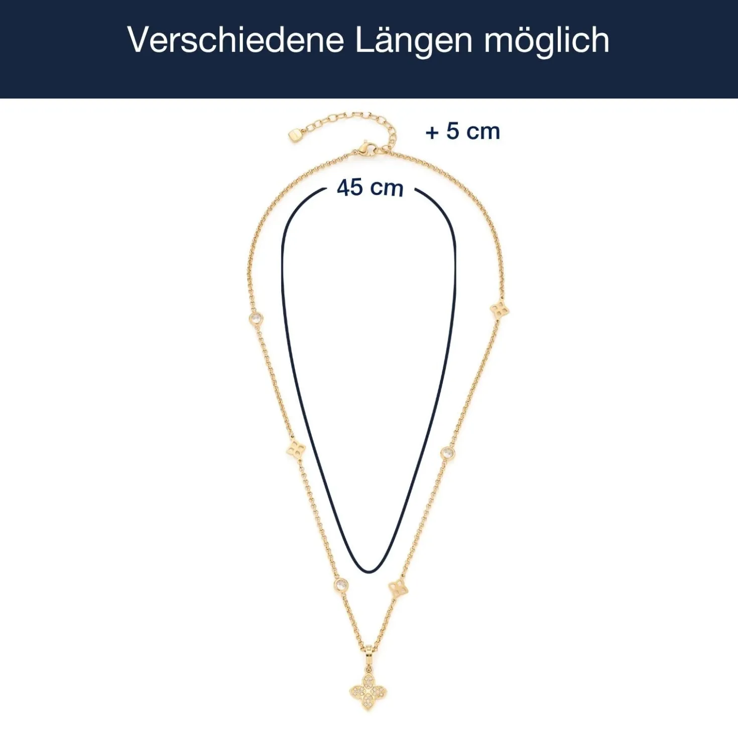 Halskette RUTH 45 cm gold