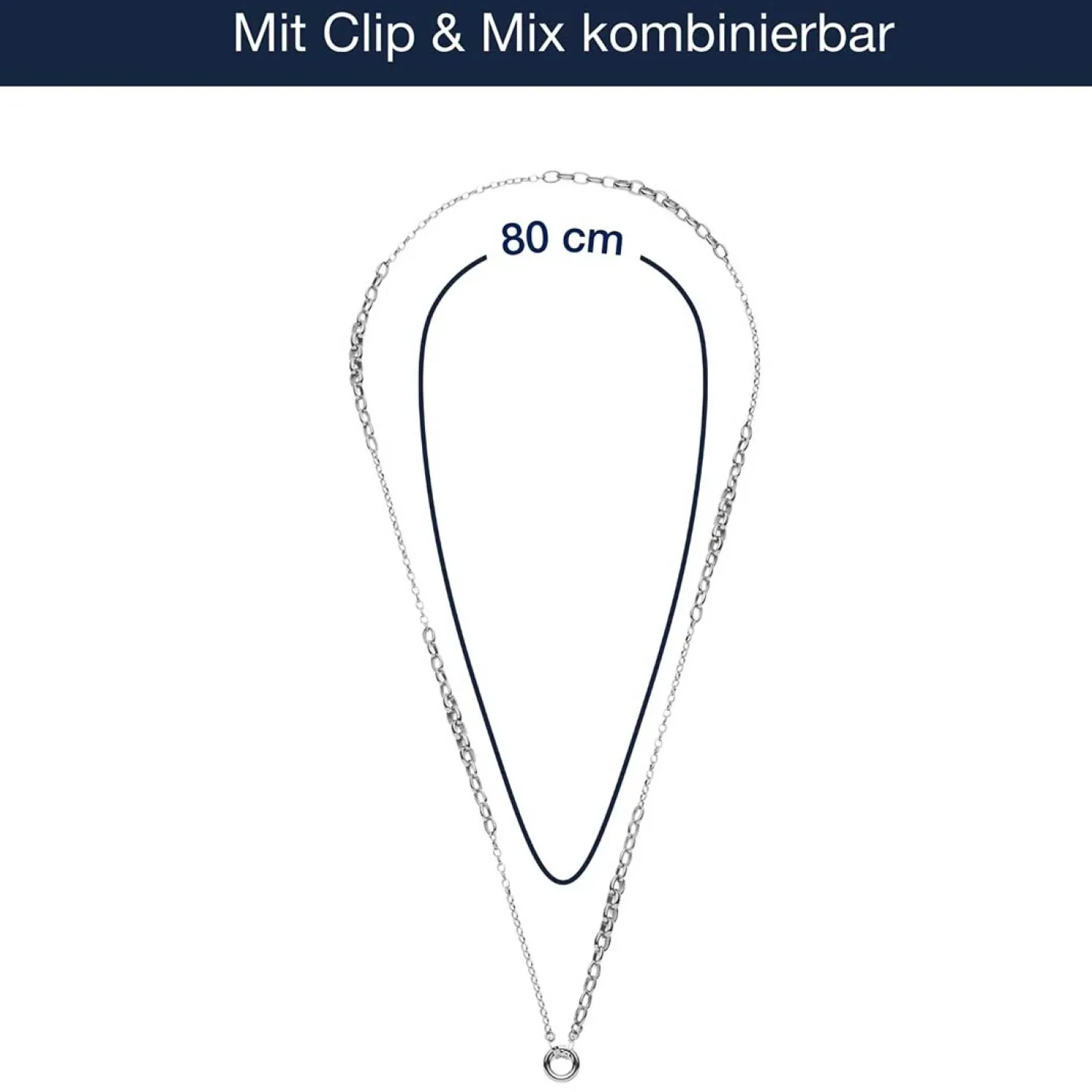 Halskette SUZANNE 80 cm Clip & Mix