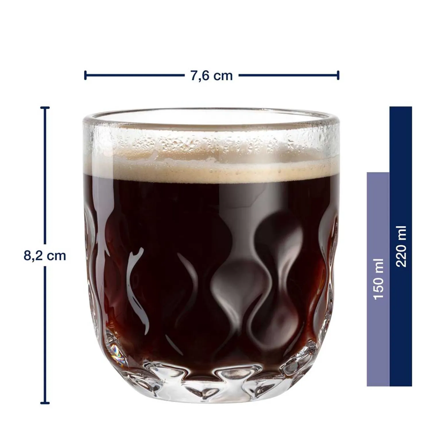 Kaffeeglas GOCCE 220ml 2. Variante 2er-Set