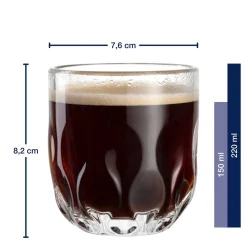 Kaffeeglas GOCCE 220ml 3. Variante 2er-Set