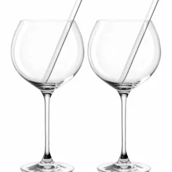 Kelchglas SPECIAL EDITION 750 ml mit Glastrinkhalm 4-teilig