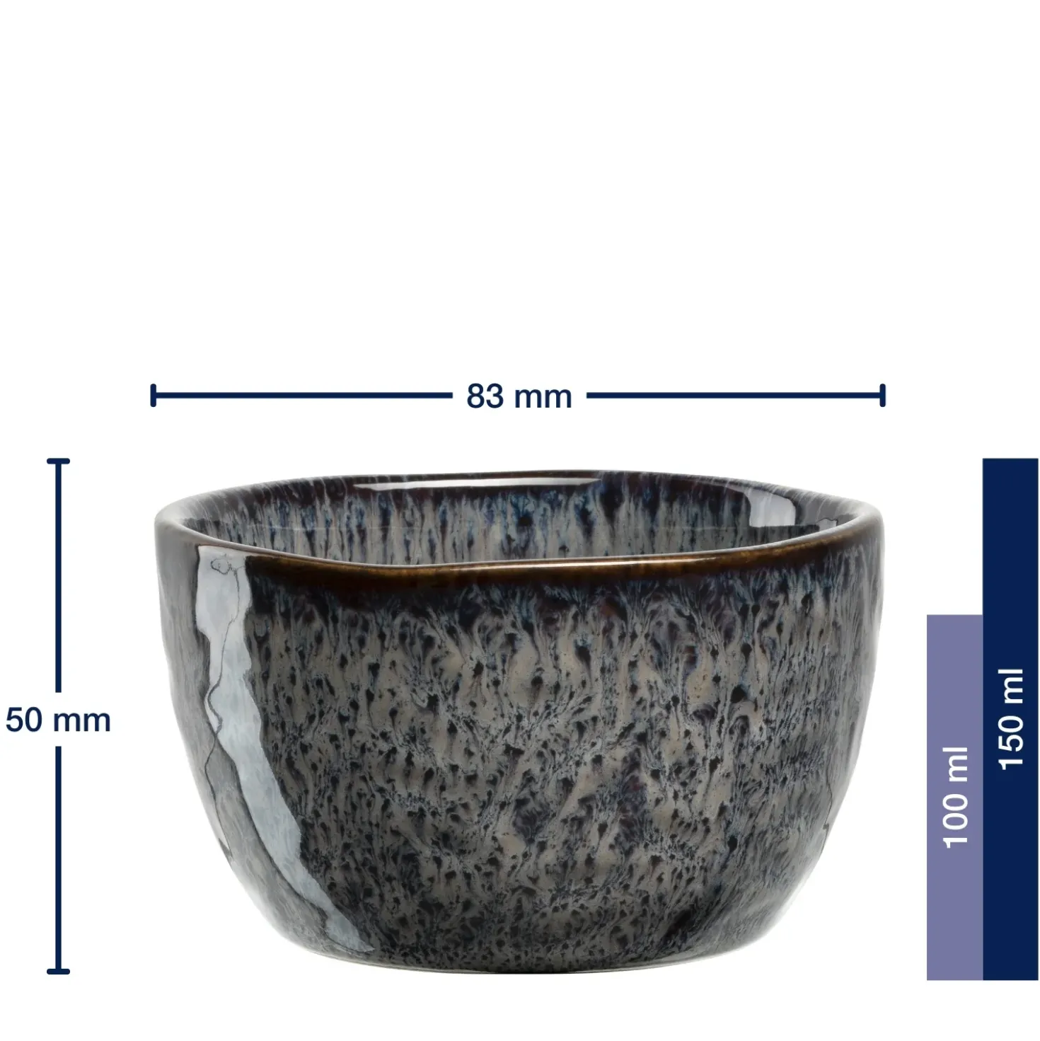 Keramikdipschale MATERA 8 cm anthrazit