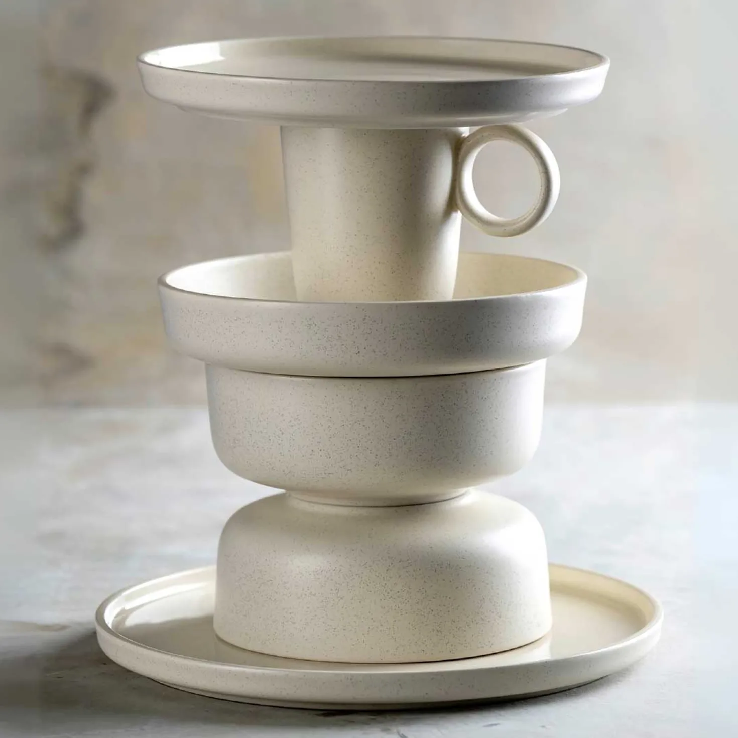 Keramikschale ROMA 16 cm creme 6er-Set