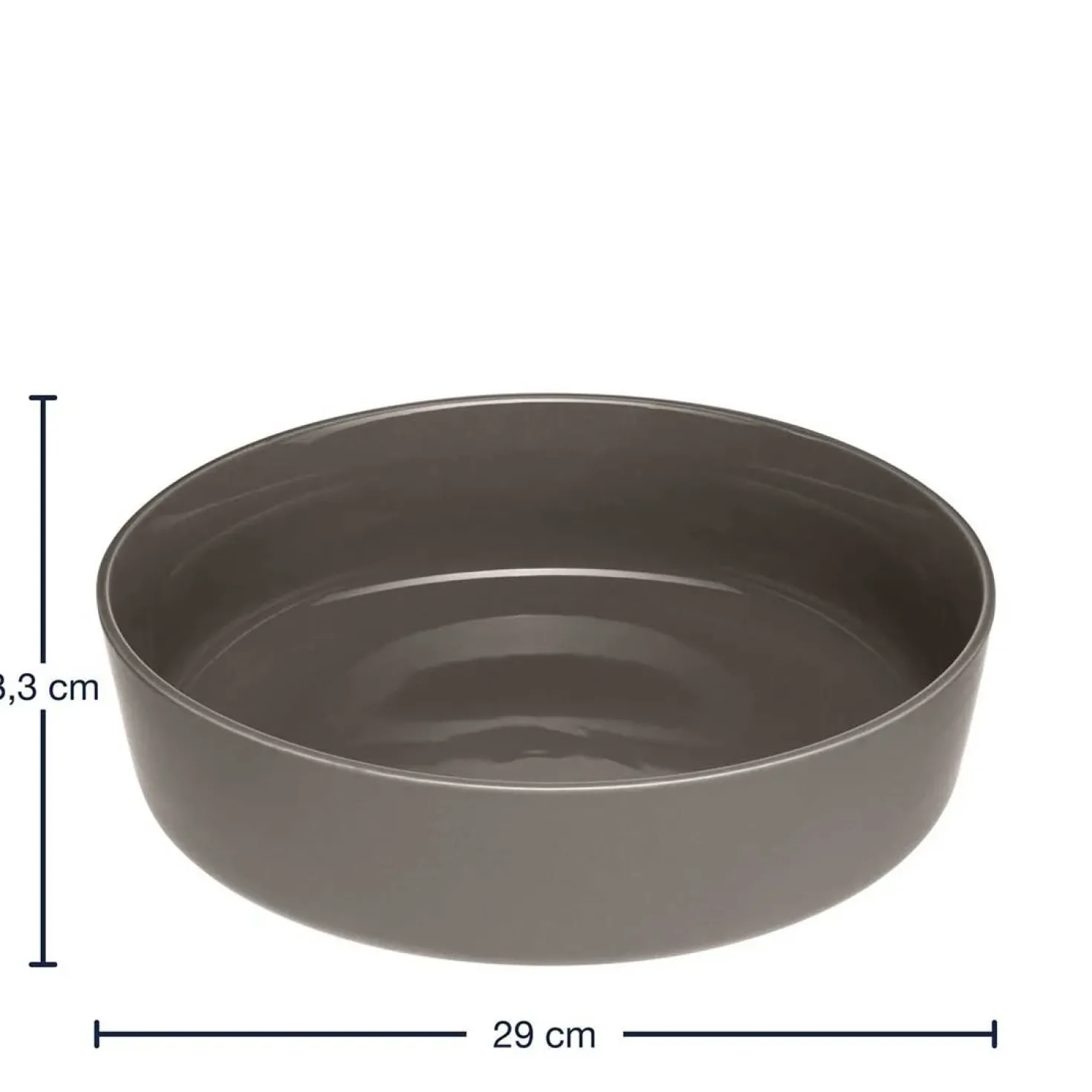 Keramikschale ROMA 30 cm taupe