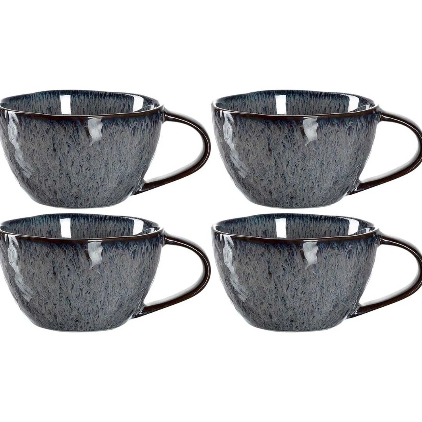 Keramiktasse MATERA 290 ml anthrazit 4er-Set