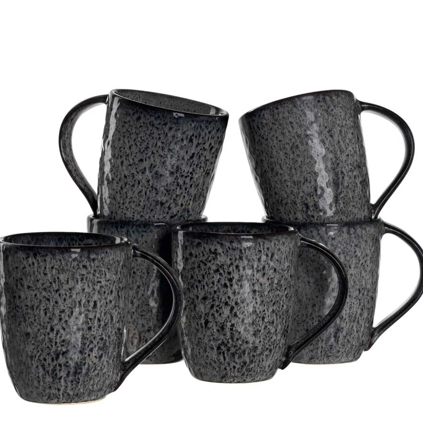Keramiktasse MATERA 430 ml anthrazit 6er-Set