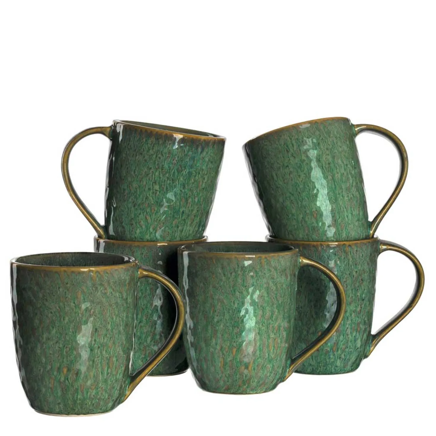 Keramiktasse MATERA 430 ml grün 6er-Set