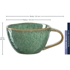 Keramiktasse MATERA 290 ml grün 4er-Set