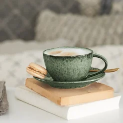 Keramiktasse MATERA 290 ml grün 4er-Set