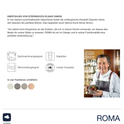 Keramiktasse ROMA 400 ml apricot 6er-Set