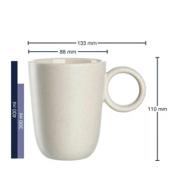 Keramiktasse ROMA 400 ml creme 6er-Set