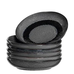 Keramikteller MATERA 21 cm anthrazit tief 6er-Set