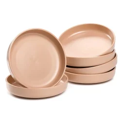 Keramikteller ROMA 20 cm apricot tief 6er-Set