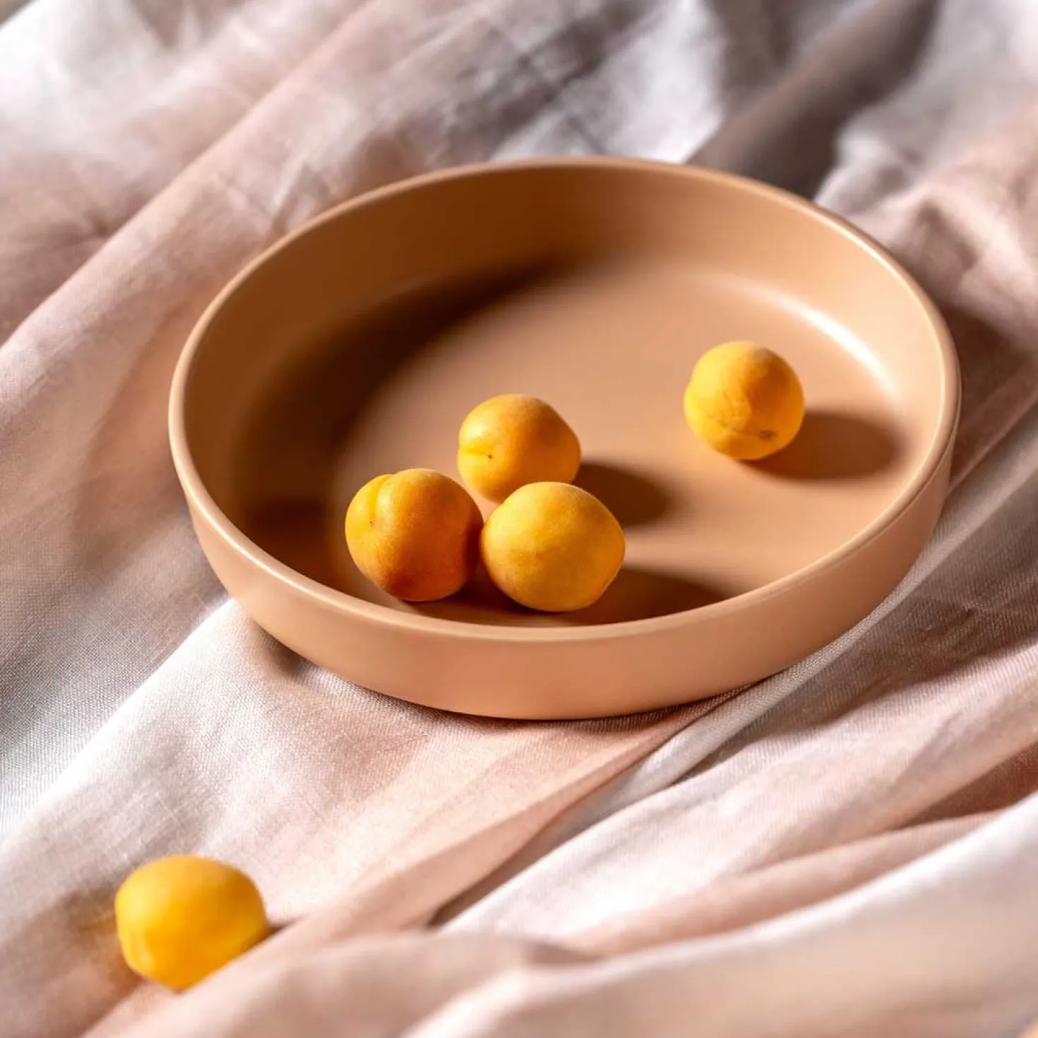 Keramikteller ROMA 20 cm apricot tief 6er-Set