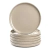 Keramikteller ROMA 22 cm beige 6er-Set