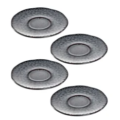 Keramikuntertasse MATERA 11 cm anthrazit 4er-Set